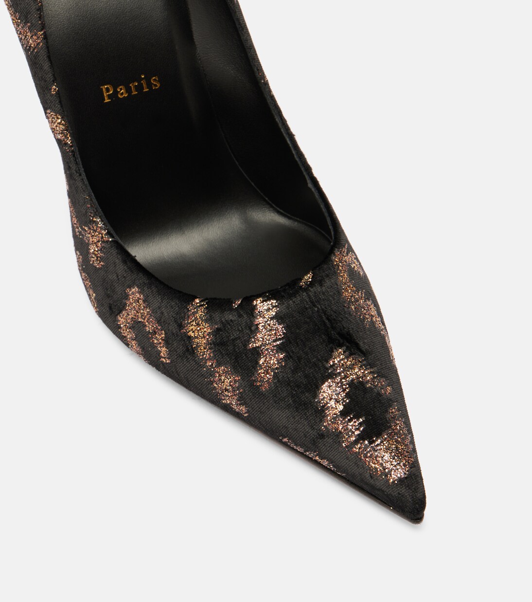 Miss Z leopard-print velvet pumps in black - Christian Louboutin