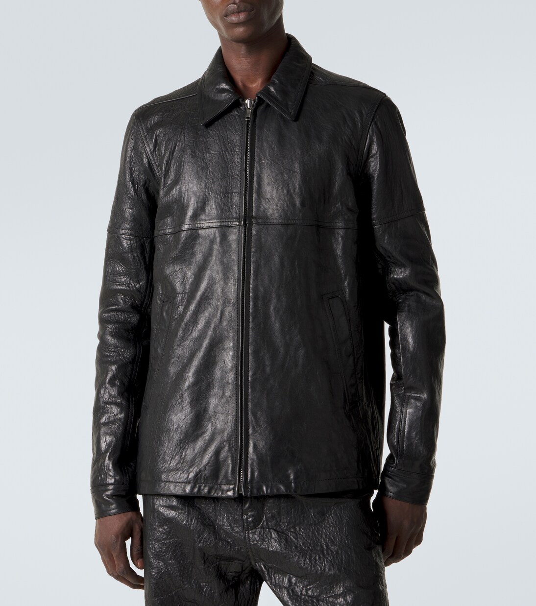 Brad leather jacket in black - Rick Owens | Mytheresa