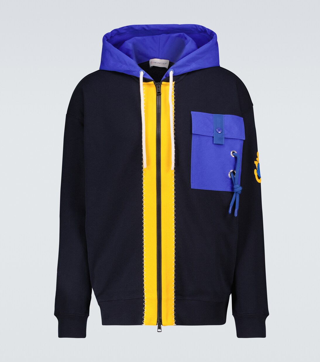 1 Moncler JW Anderson hooded sweatshirt in black - Moncler Genius