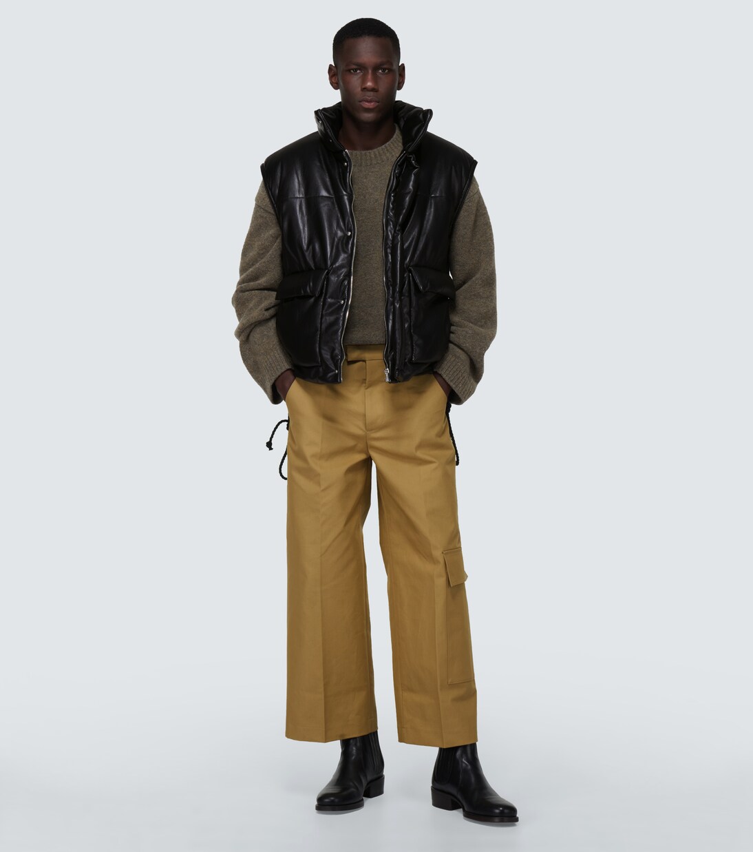 Jovan faux leather puffer vest in black - Nanushka | Mytheresa