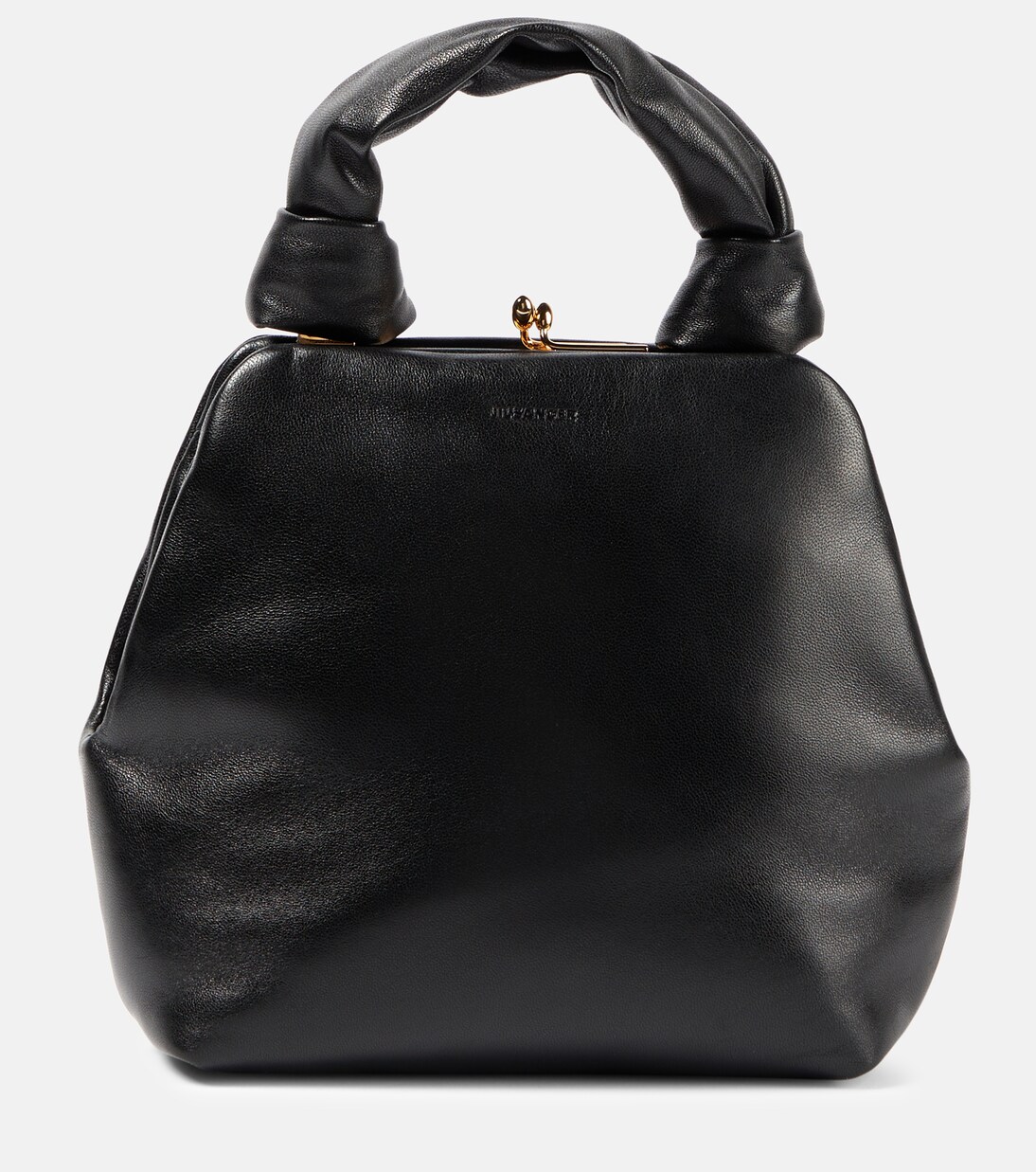 Goji Square Small leather tote bag in black - Jil Sander | Mytheresa