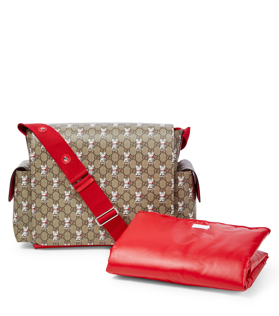 Baby Ophidia GG printed diaper bag in beige - Gucci Kids | Mytheresa