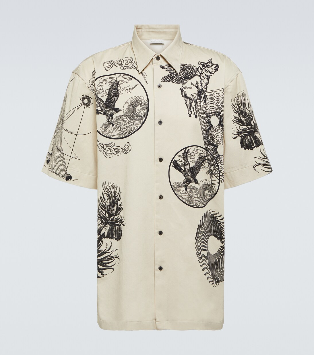 Cassidye printed cotton poplin shirt in multicoloured - Dries Van