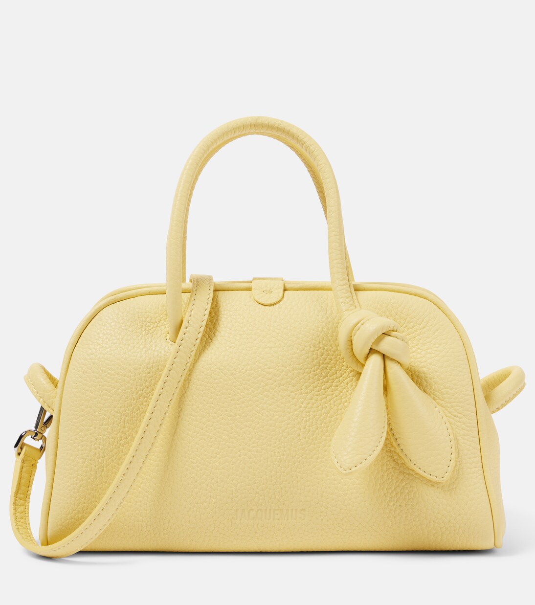 Turismo Small leather tote bag in yellow - Jacquemus | Mytheresa
