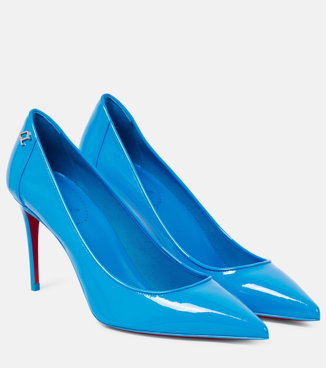 Sporty Kate 85 patent leather pumps in blue - Christian Louboutin