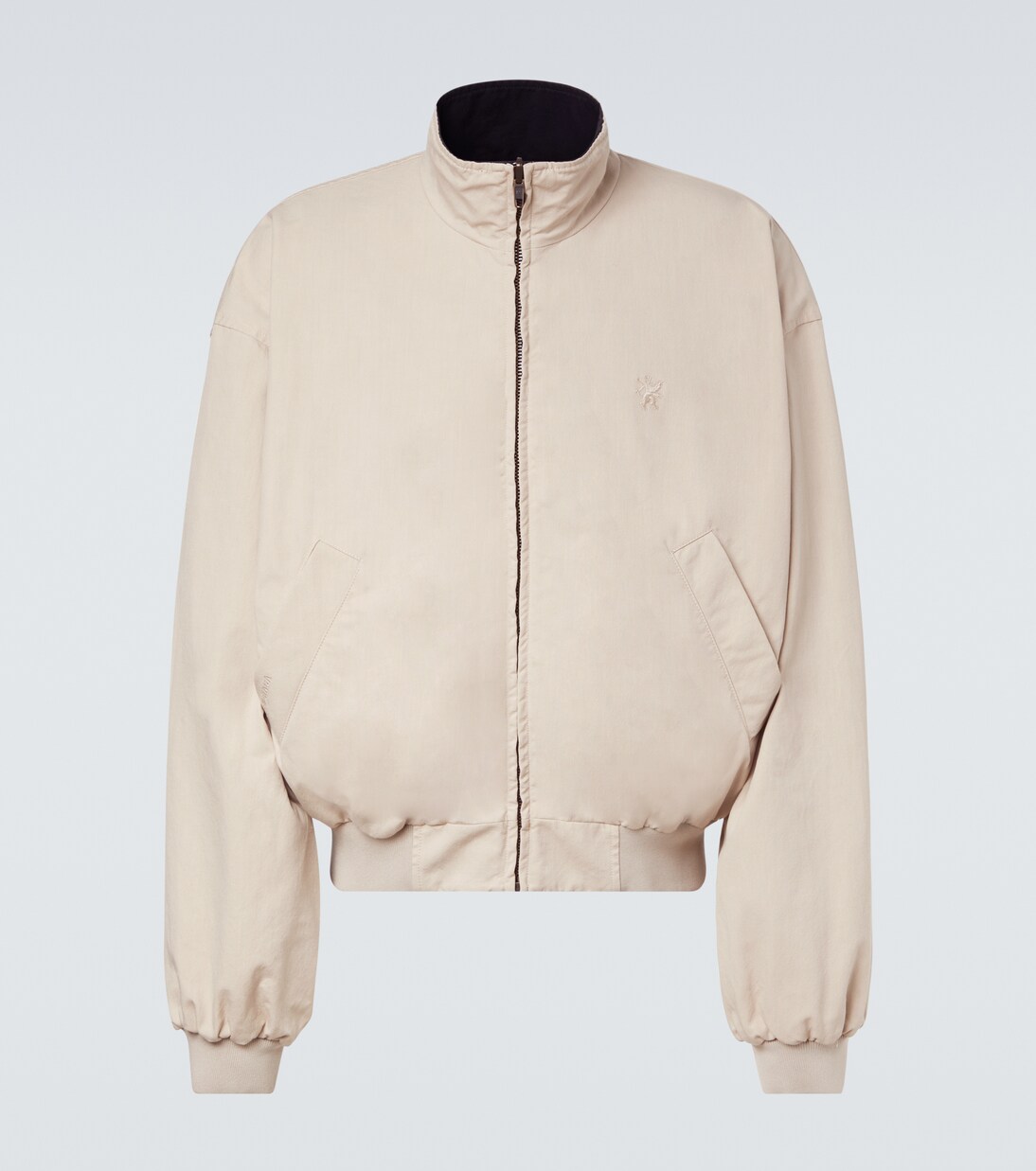 Reversible cotton-blend blouson jacket in beige - Balenciaga