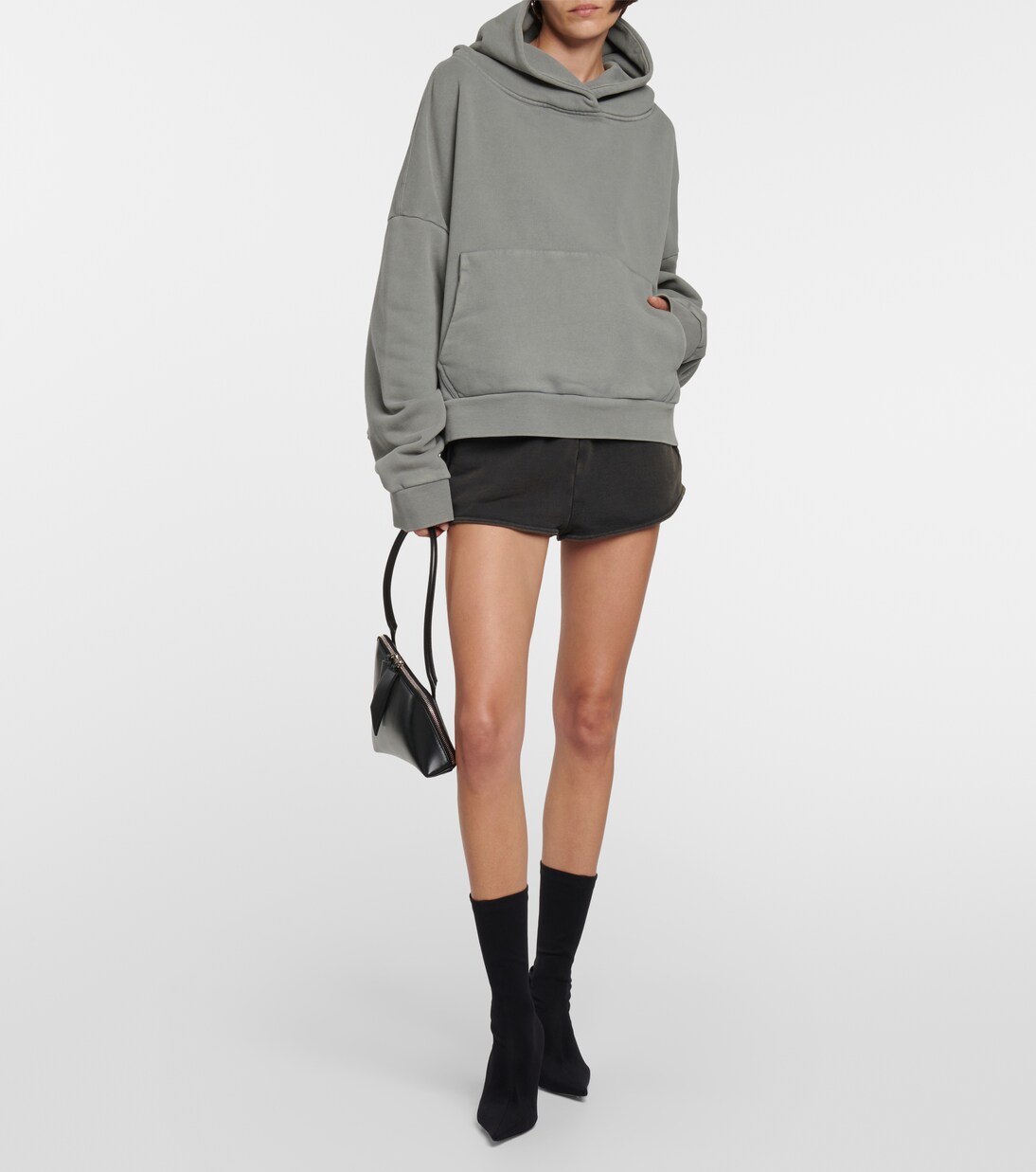 Felpa con cappuccio Heavy Hood in cotone in Grigio - Entire