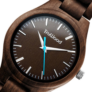 TruWood Hawk Black Mahogany Wood Brown Dial Wooden Watch For Men