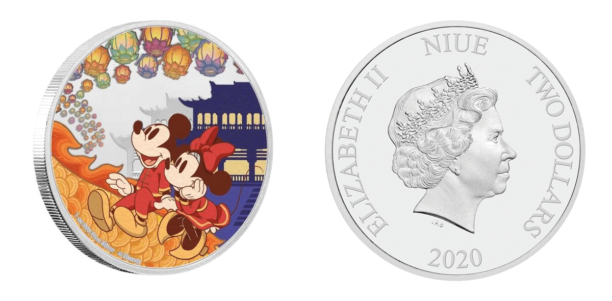 ディズニー：子年「喜」 2ドル銀貨（ニウエ） - MARUのコイン収集記