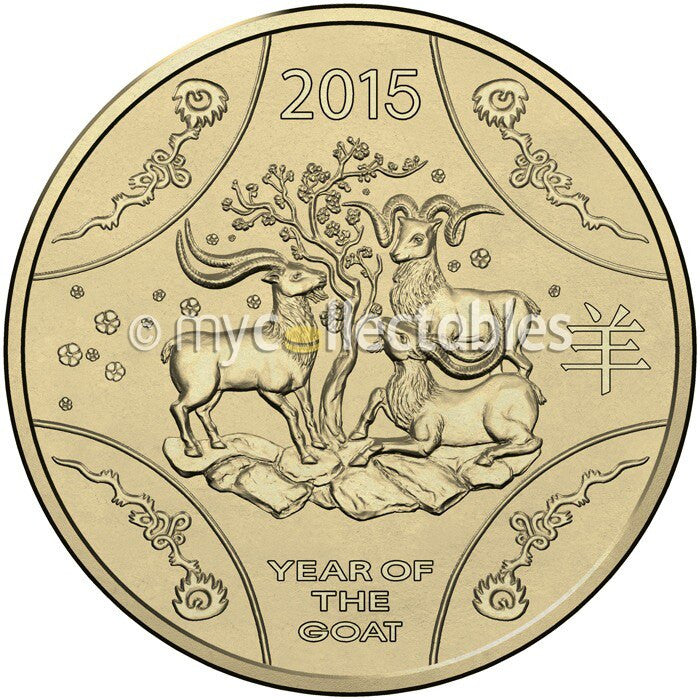 2015 $1 Uncirculated Coin - Lunar Series - Year of the Goat – My