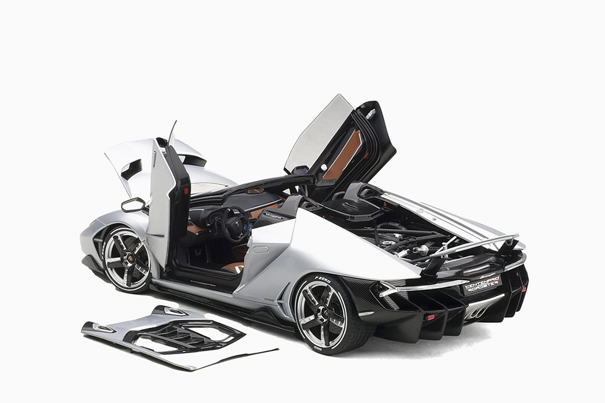 AutoArt Lamborghini Centenario Roadster Silver 1/18 Diecast Car