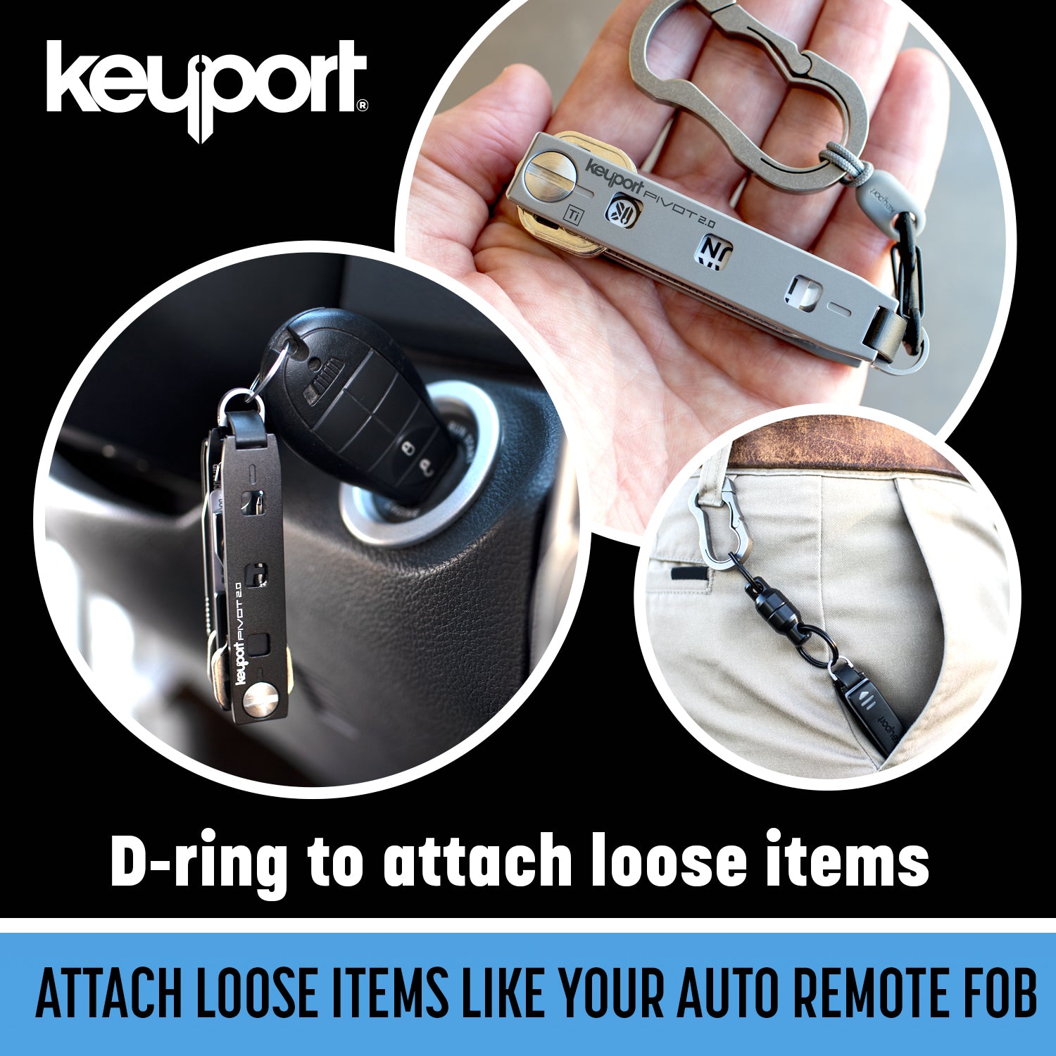 Titanium Pivot 2.0 - EDC Key Organizer | Keyport