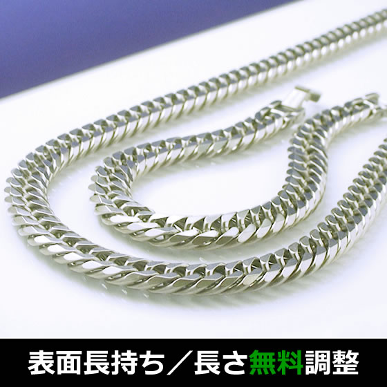 超極太 純チタン 喜平 ネックレス (60cm) ＆ブレスレット (19cm-24cm