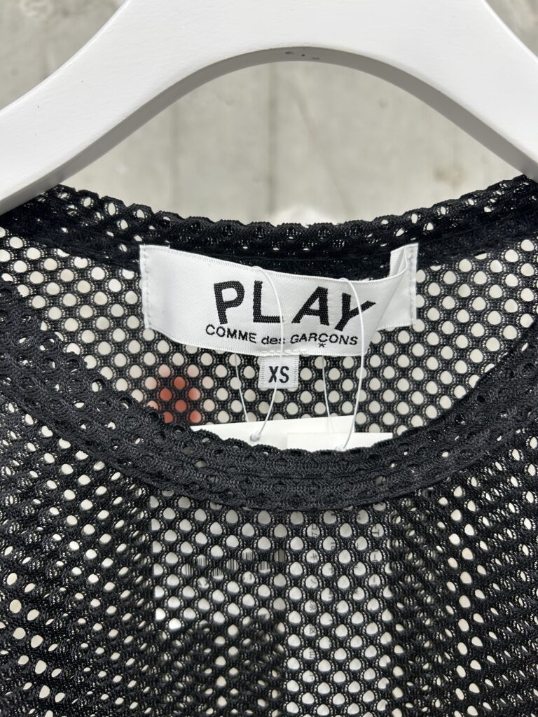 PLAY COMME des GARCONS】Polyester Mesh (Red Emblem)-BLACK