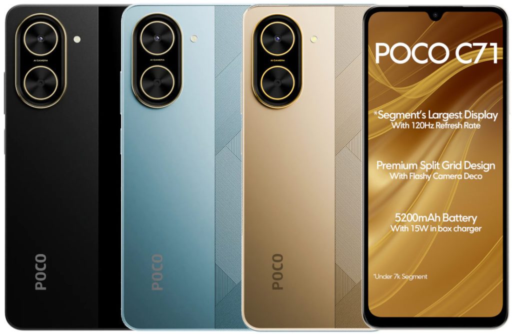 Xiaomi launches the Poco C71 to take on the Samsung Galaxy M06