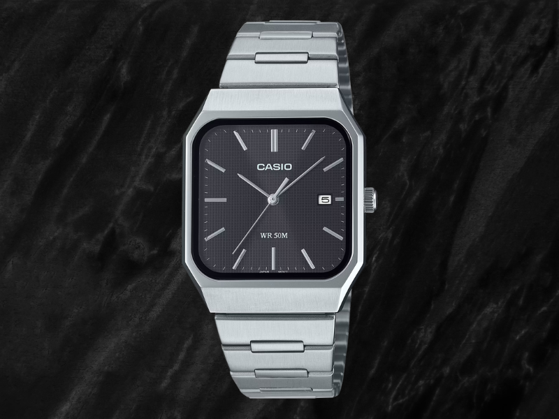 Casio MTP-B185D stainless steel watch now available in the UK