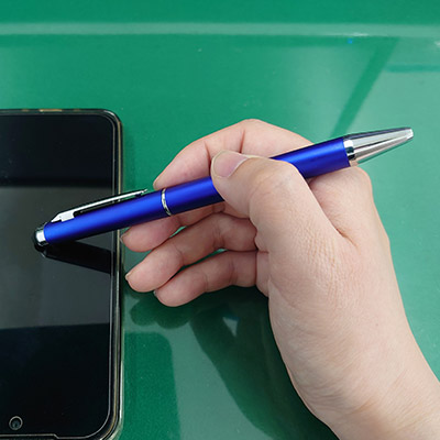 ≪名入れノベルティ実績事例≫タッチペン付ビジネスペン(V010193)｜名