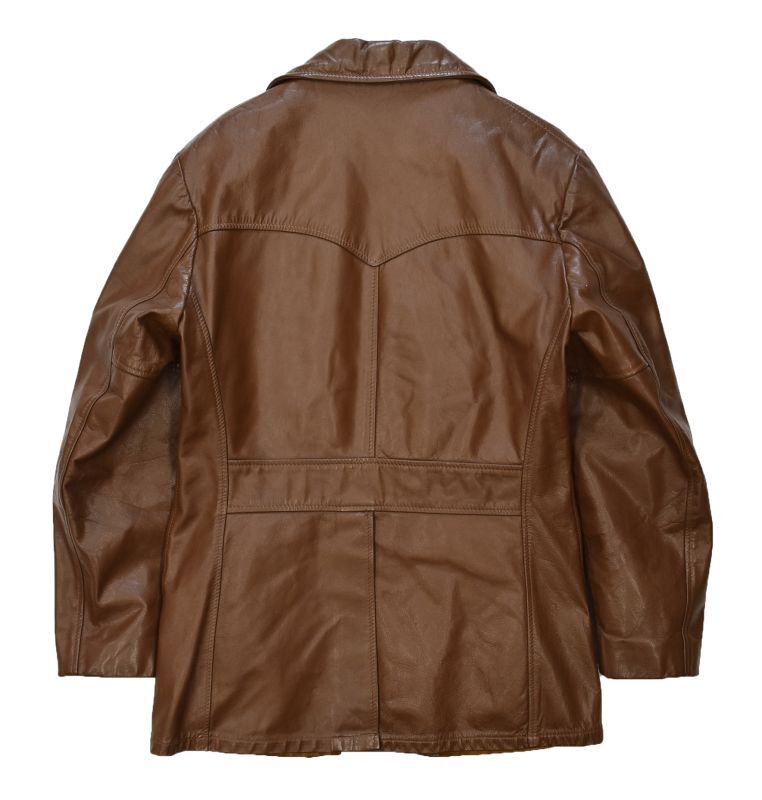 80's【ビンテージ】Schott【ショット】【ブラウン】【レザーテーラード