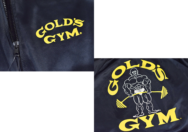 ビンテージ】【GOLD's GYM】ゴールドジム【黒×黄色ライン】【背面
