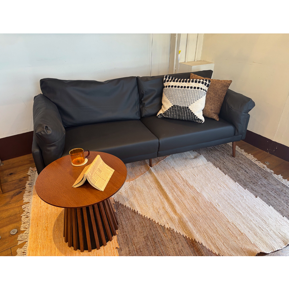 ソファHVS06 3人掛け【送料無料】ブラック | NOCEノーチェ 家具