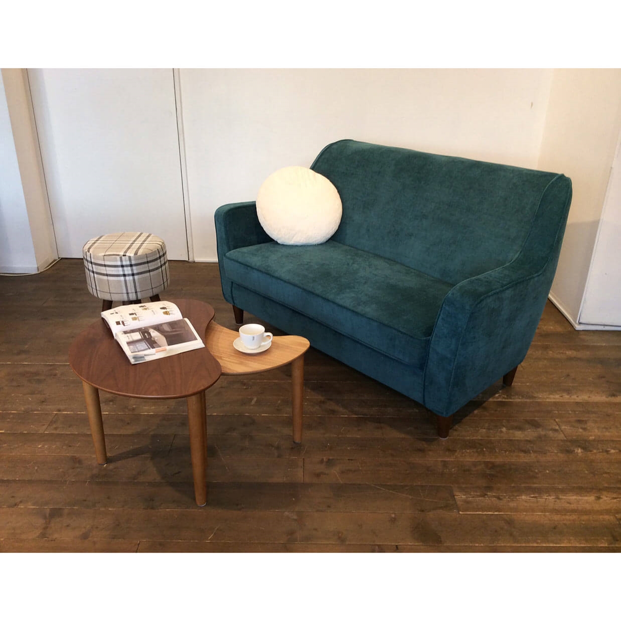 ソファTD1914 2人掛け【送料・開梱設置無料】 66Aブルー 通販