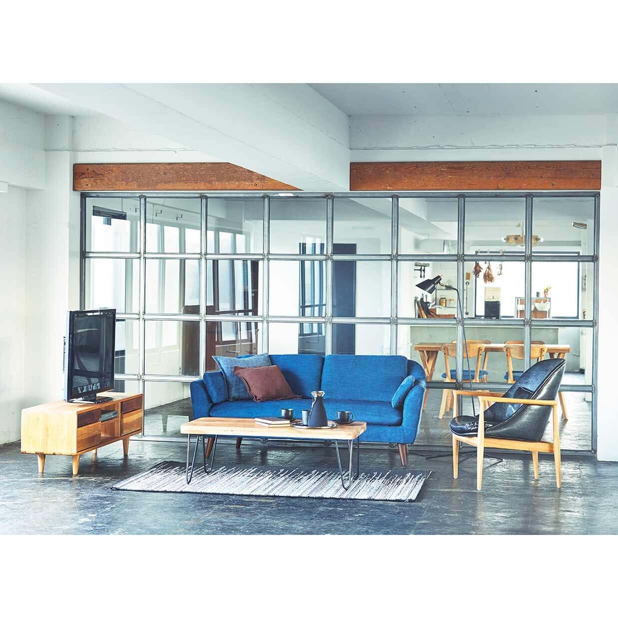 ソファTD7903 3人掛け【送料・開梱設置無料】 ブルー 通販|インテリア