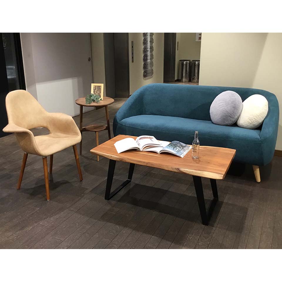 ソファALEXIA 3人掛け ピーコックグリーン【送料・開梱設置無料