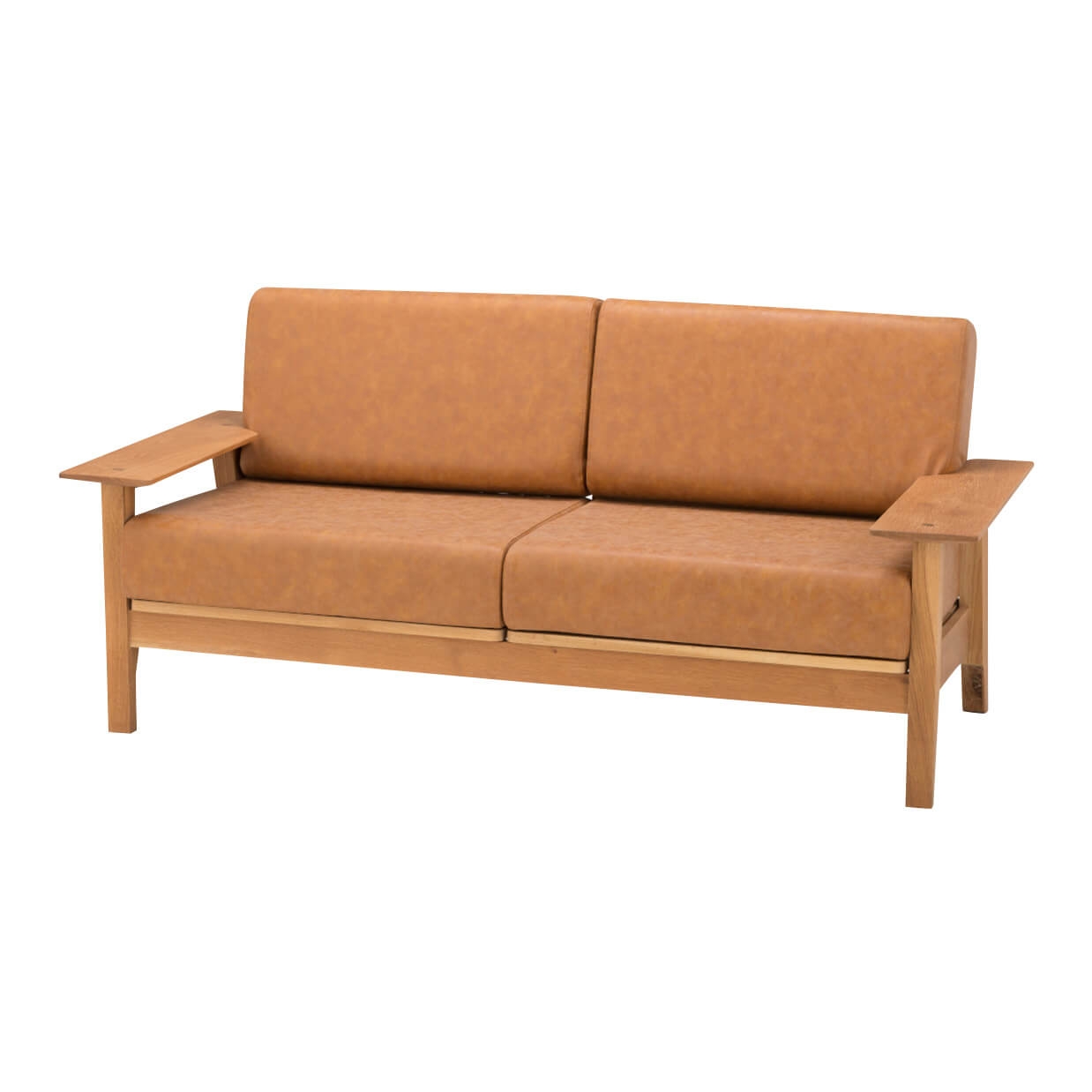 ソファ1610 2人掛け【送料・開梱設置無料】 ライトブラウン 通販