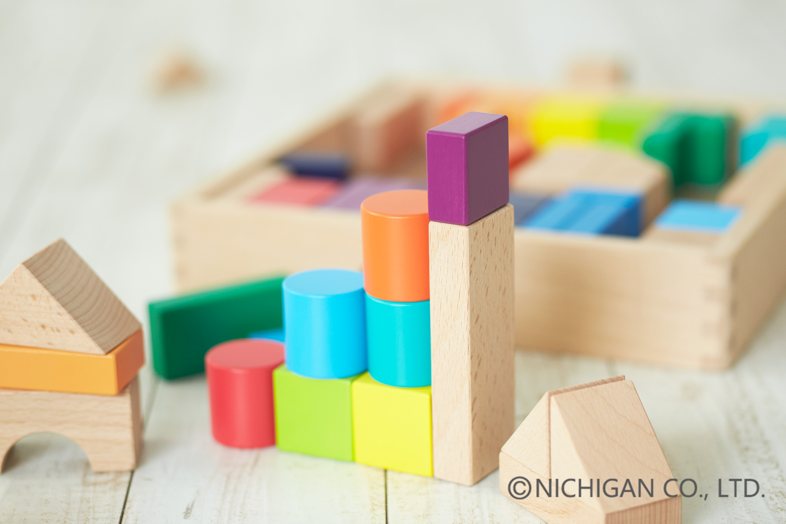 カラフルブロックス - 木製玩具のニチガン-商品紹介