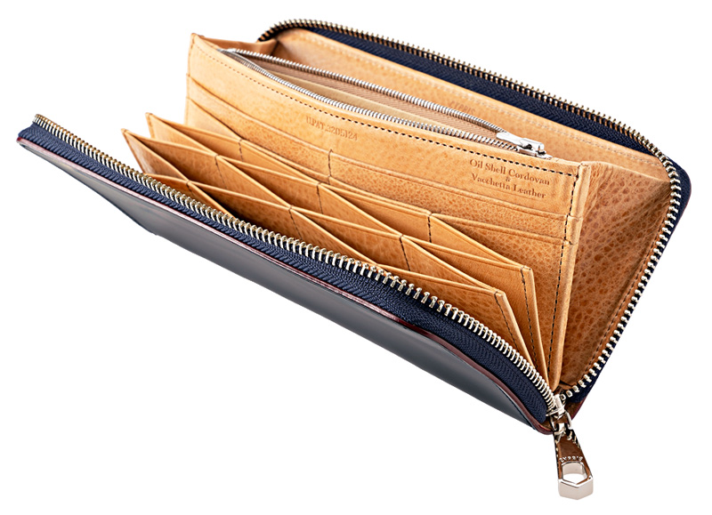 キプリス】ハニーセル長財布(ラウンドファスナー束入)□オイルシェル