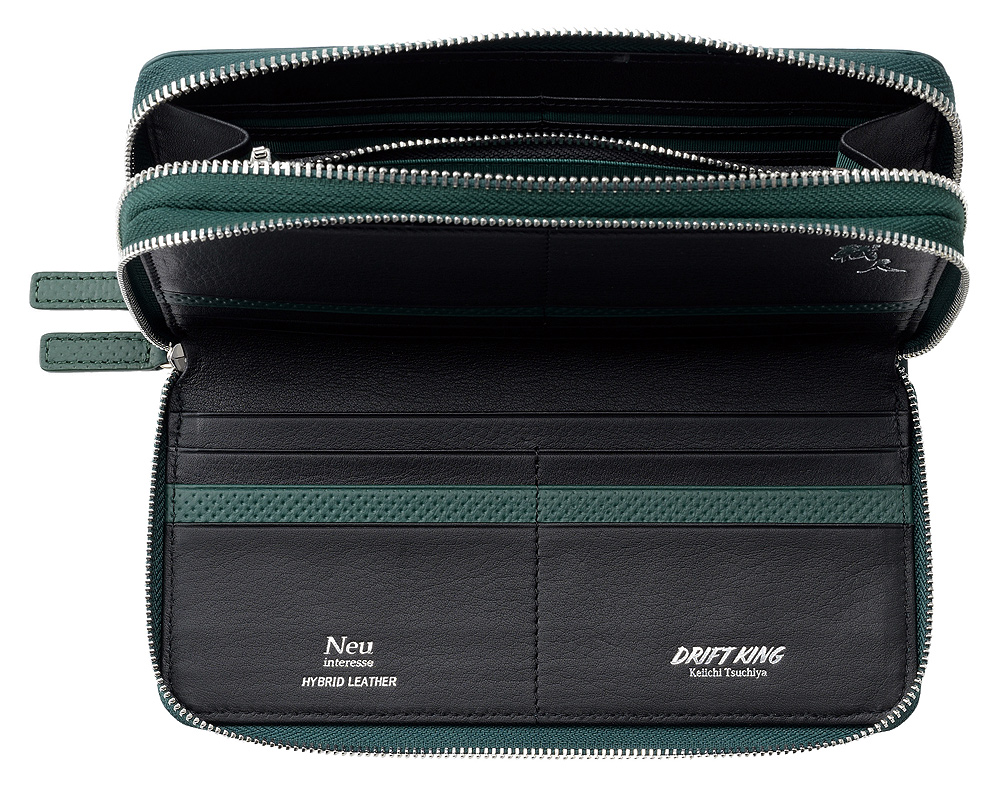 ノイインテレッセ】Wラウンドファスナー長財布□DRIFTKING model
