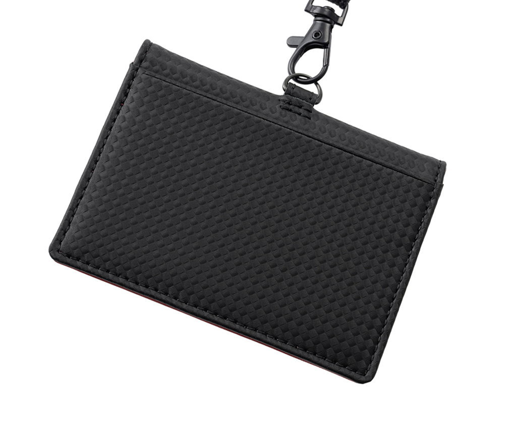 ノイインテレッセ】IDカードケース(二つ折り・2面)□カーボン