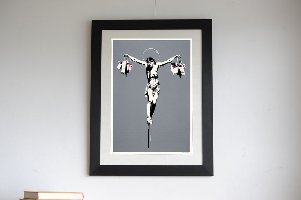 Banksy（バンクシー）- Christ with Shopping Bags サイン入りの作品を