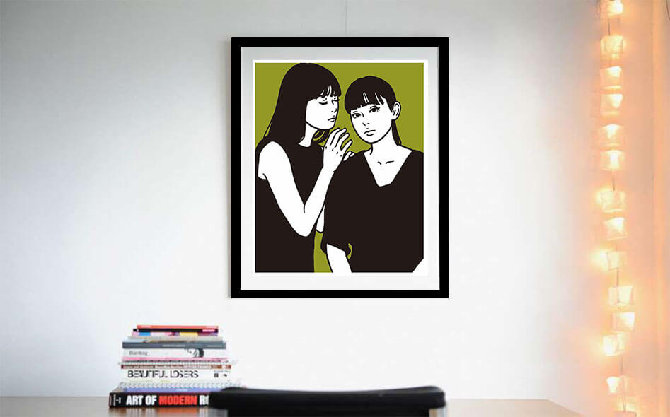 ケンドーン サイン付き シルクスクリーン 特注額縁付 ケンドーン