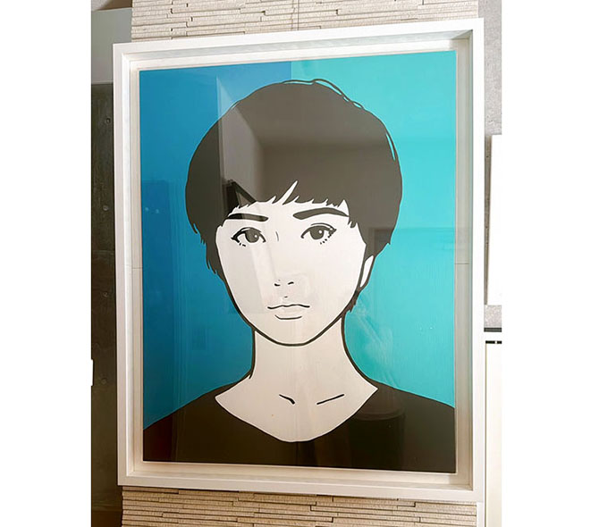 山口歴との合同展に出展されたKYNEの大作原画 ー NOISEKING ノイズキング