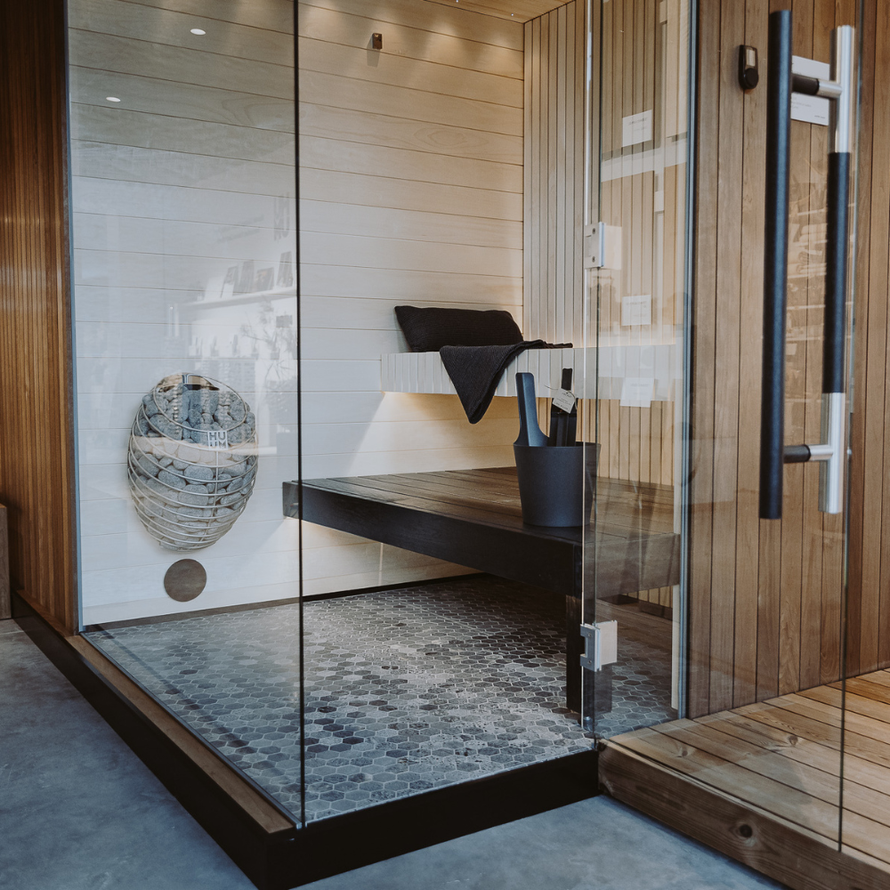 TK-243 HEXAGON soapstone mosaic | Tulikivi – Nordic sauna