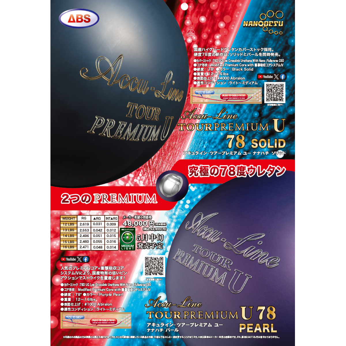 ABS)アキュライン・ツアープレミアム ユー 78 ソリッド [ABS] - 27,800
