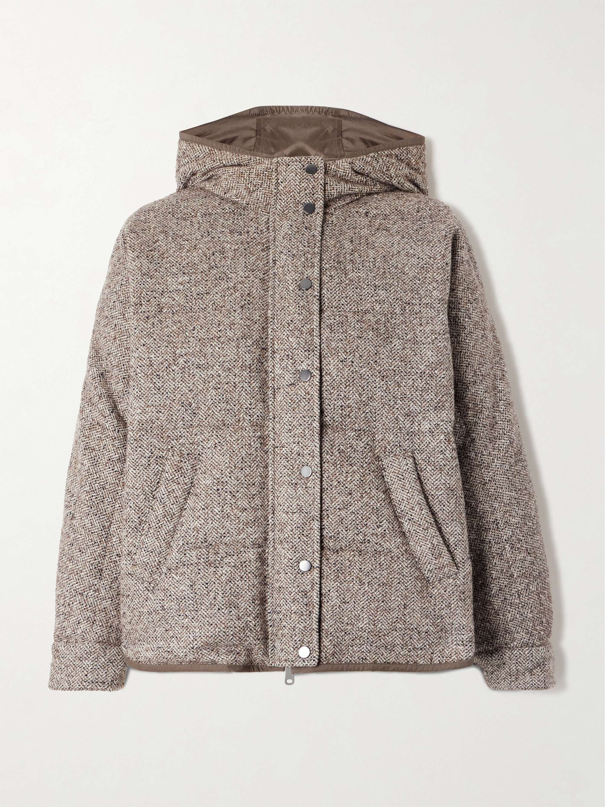 BRUNELLO CUCINELLI Padded wool-blend bomber jacket | NET-A-PORTER