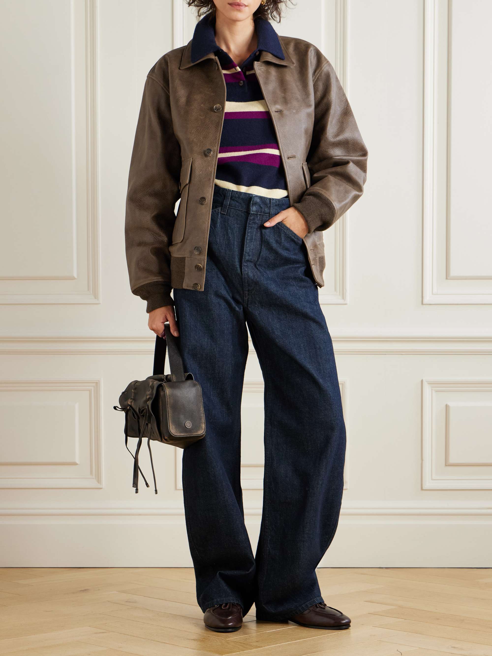 AIMÉ LEON DORE Leather jacket | NET-A-PORTER