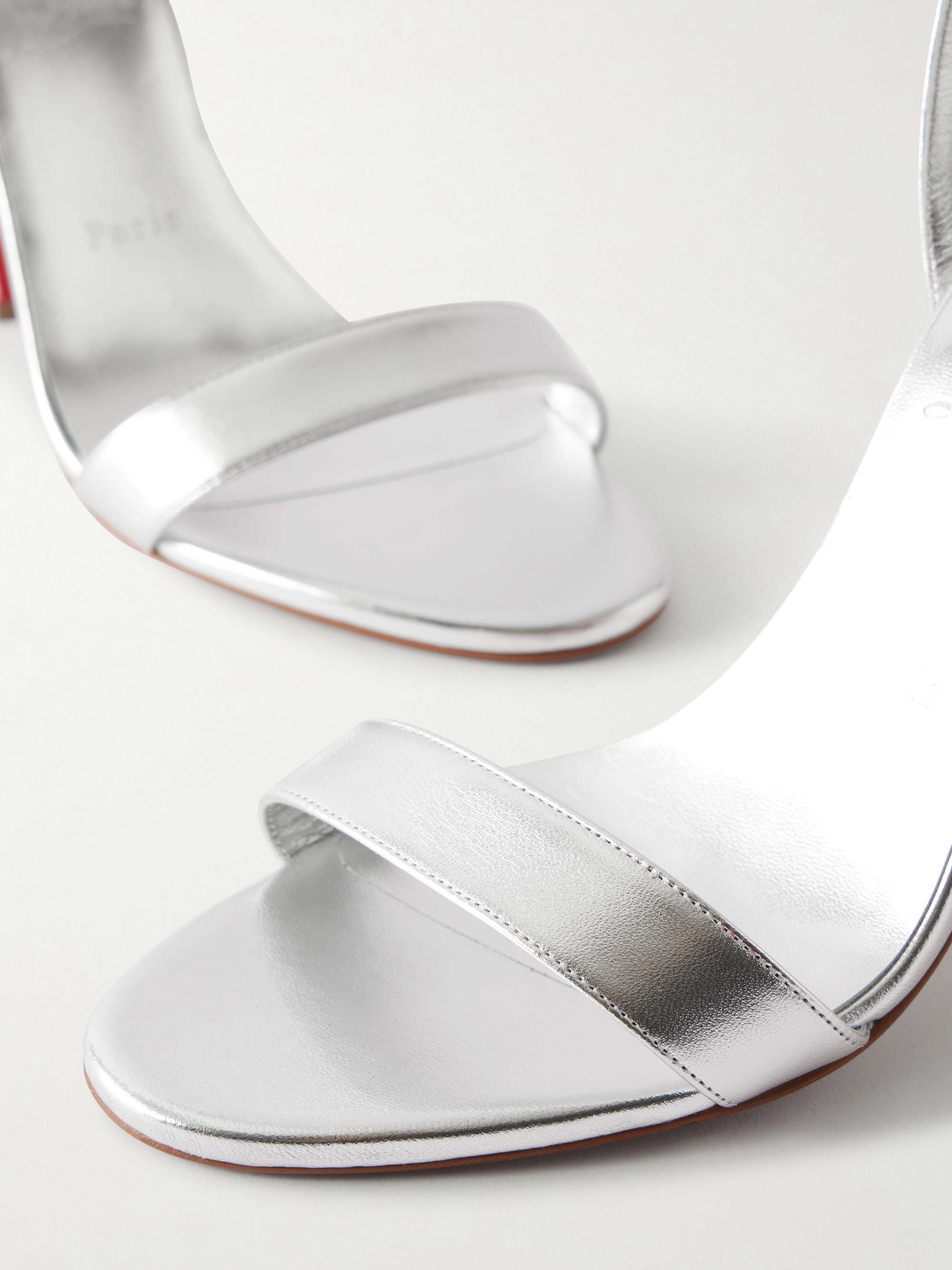 CHRISTIAN LOUBOUTIN Miss Z 100 metallic leather sandals | NET-A-PORTER