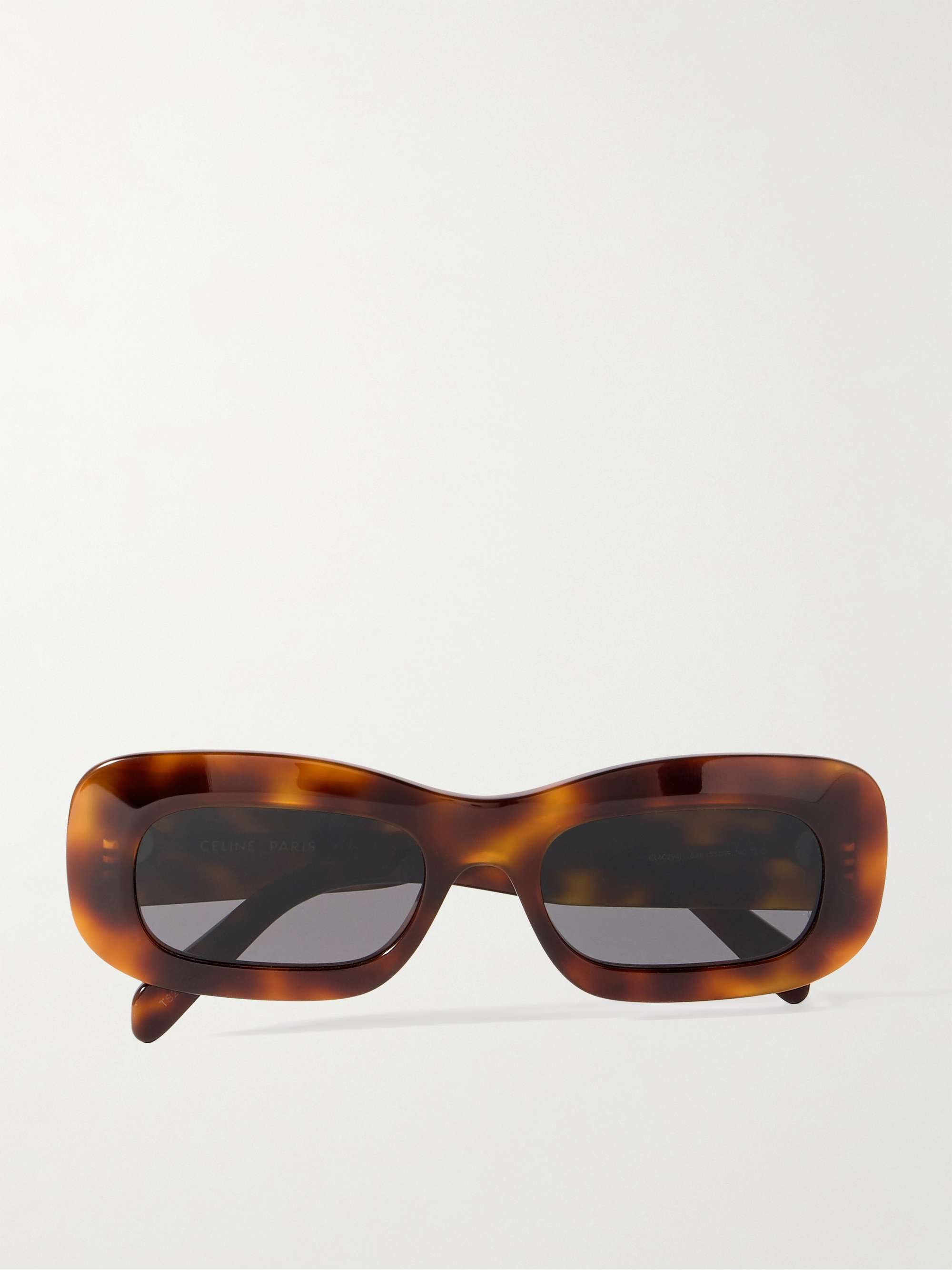 CELINE EYEWEAR Square-frame tortoiseshell acetate sunglasses | NET