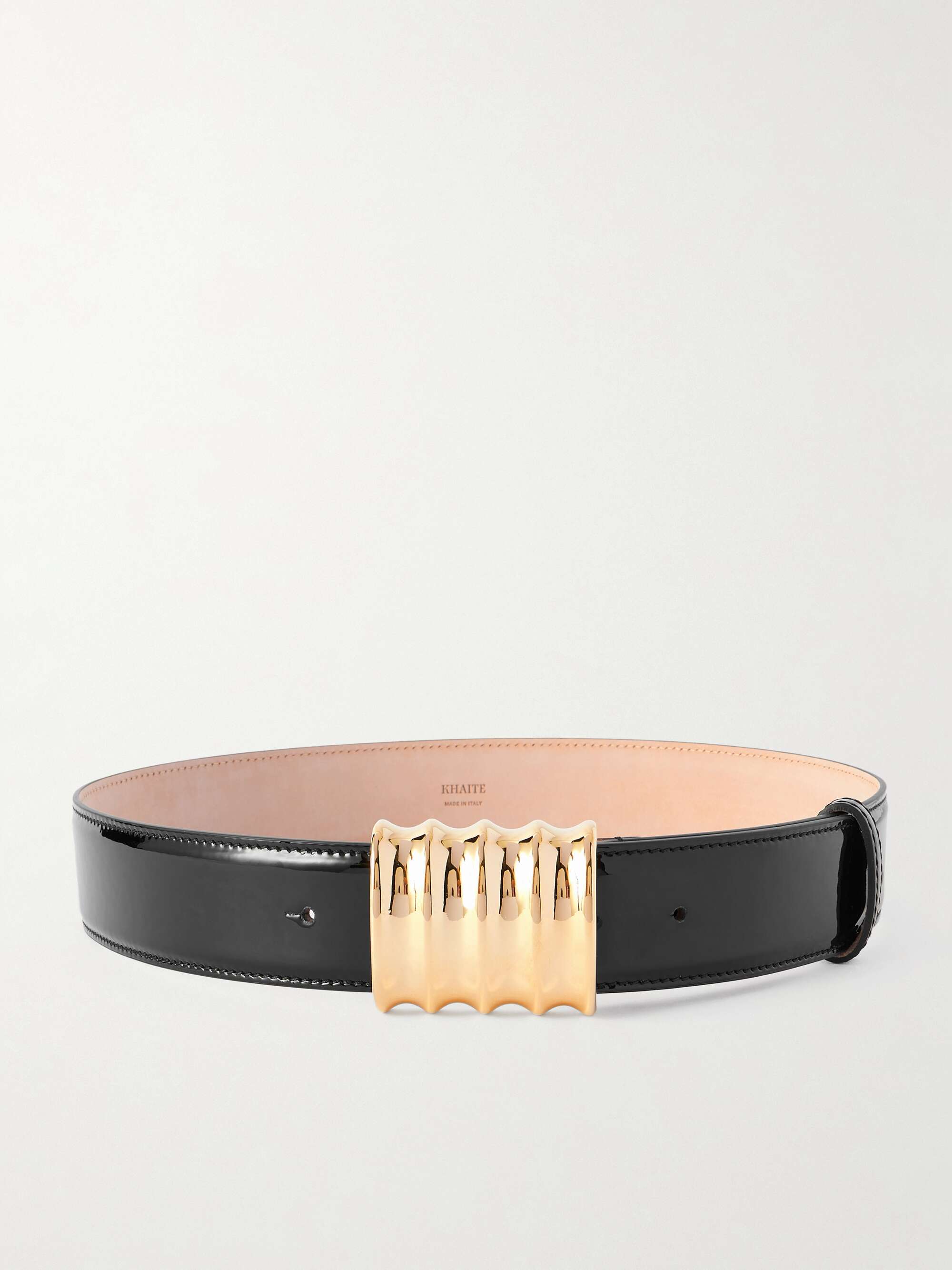 KHAITE Julius medium patent-leather belt | NET-A-PORTER