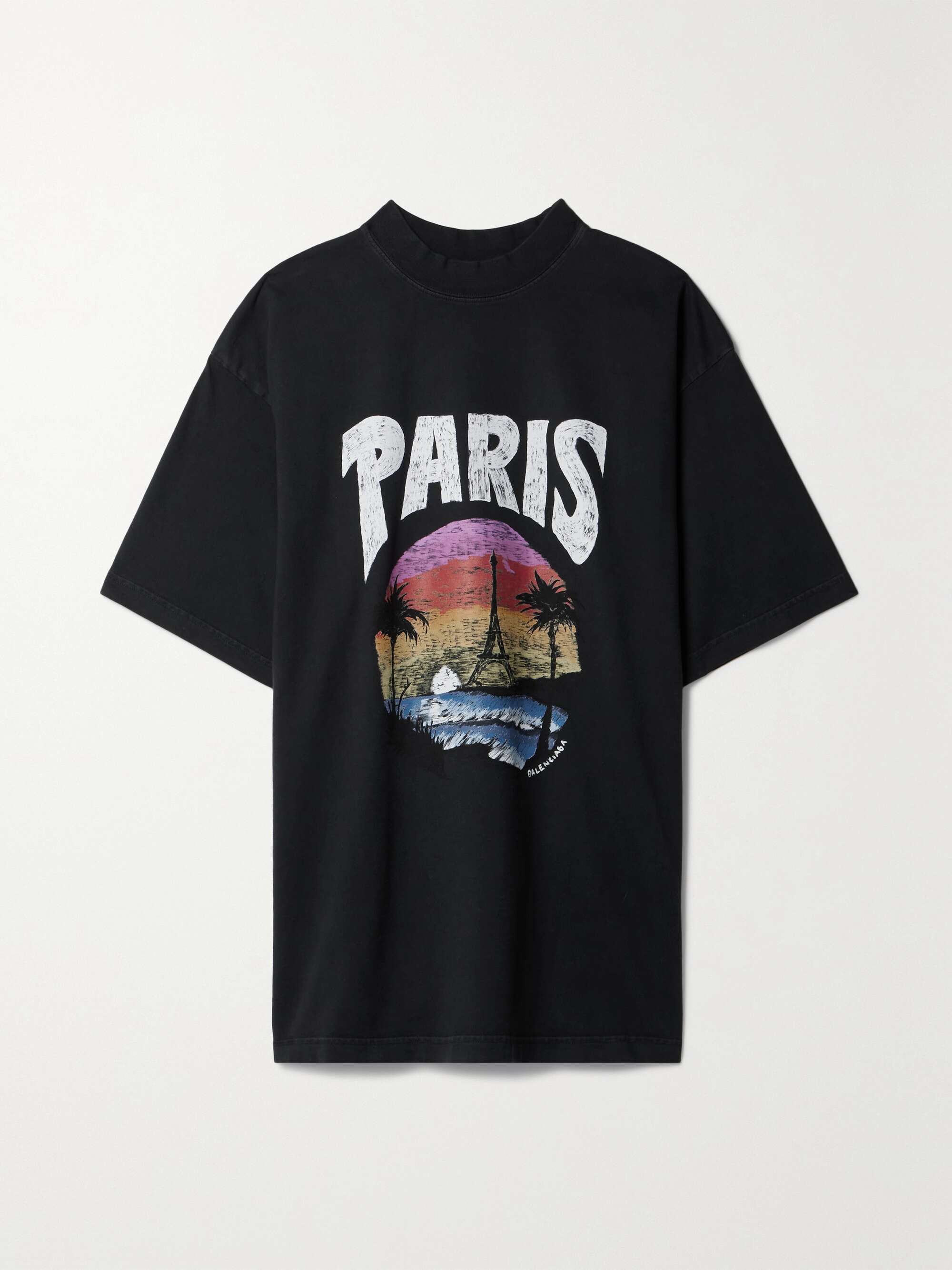 BALENCIAGA Printed cotton-jersey T-shirt | NET-A-PORTER