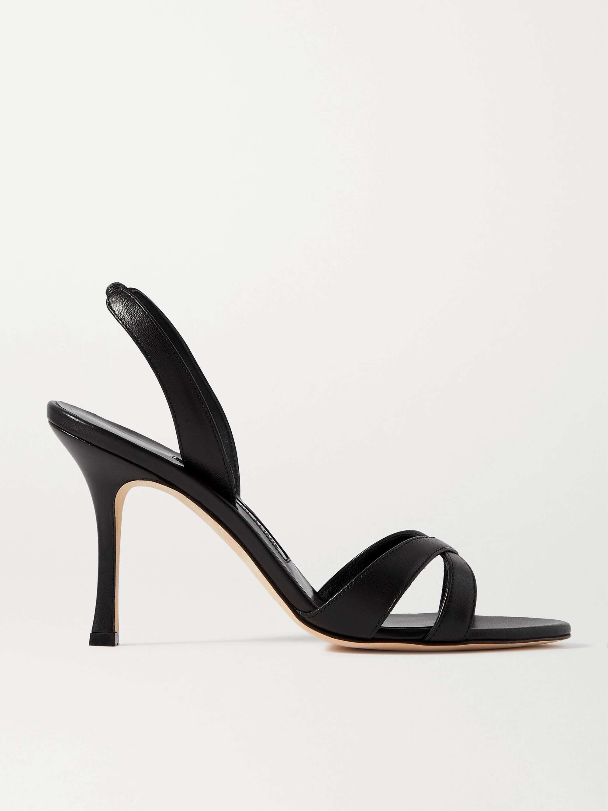 MANOLO BLAHNIK Callasli 90 leather slingback sandals | NET-A-PORTER