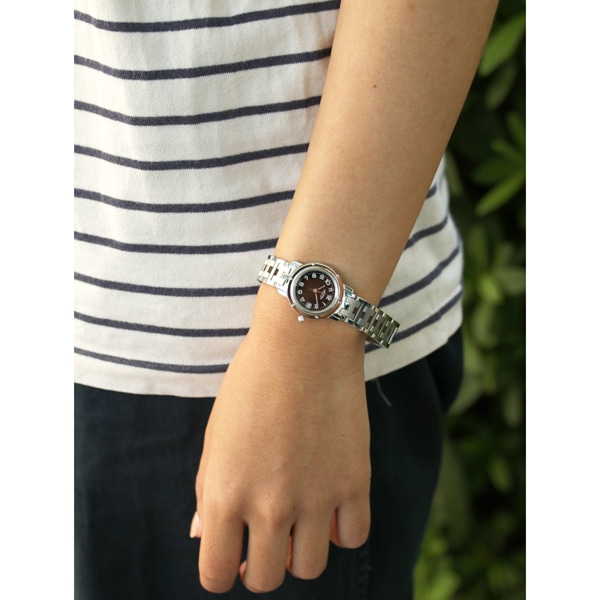 HERMES ヴィンテージ エルメス クリッパー SS ブラック文字盤 CL4.210