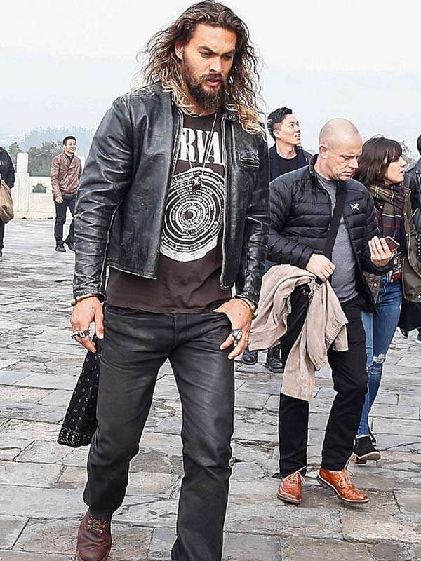 Jason Momoa Black Leather Jacket - New American Jackets