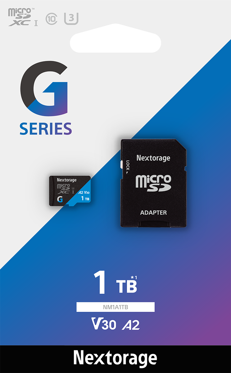 microSDXC UHS-Iメモリーカード Gシリーズ 1TB発売のお知らせ - Nextorage