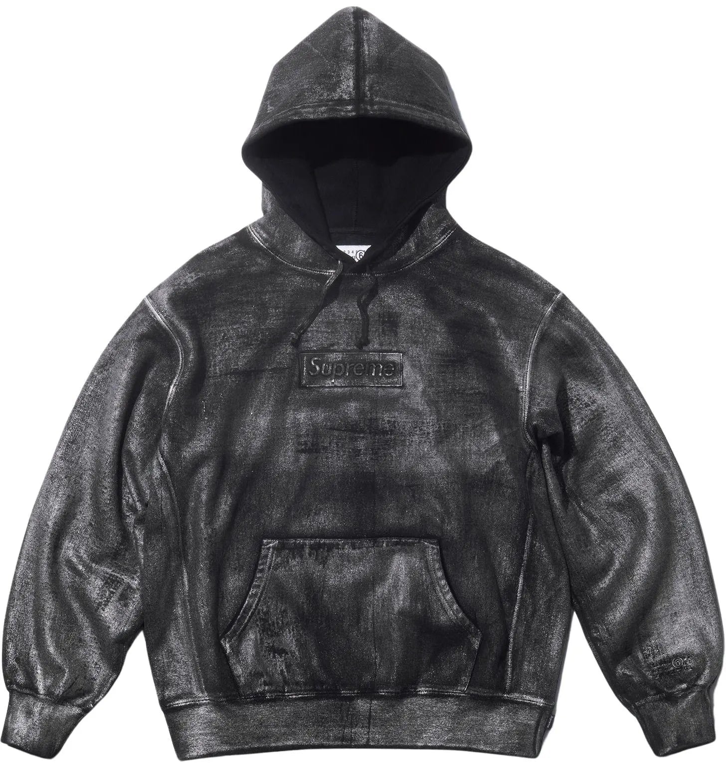Supreme MM6 Maison Margiela Foil Box Logo Hooded Sweatshirt Black