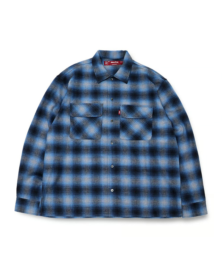 HIDEANDSEEK(ハイドアンドシーク) シャツ Wool Ombre Check L/S Shirt