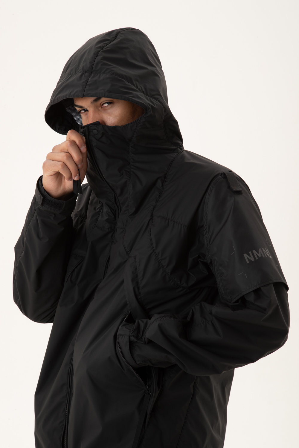 NMN_E23257/1_218 [NERO _ BLACK COATED JACKET] – NemeN